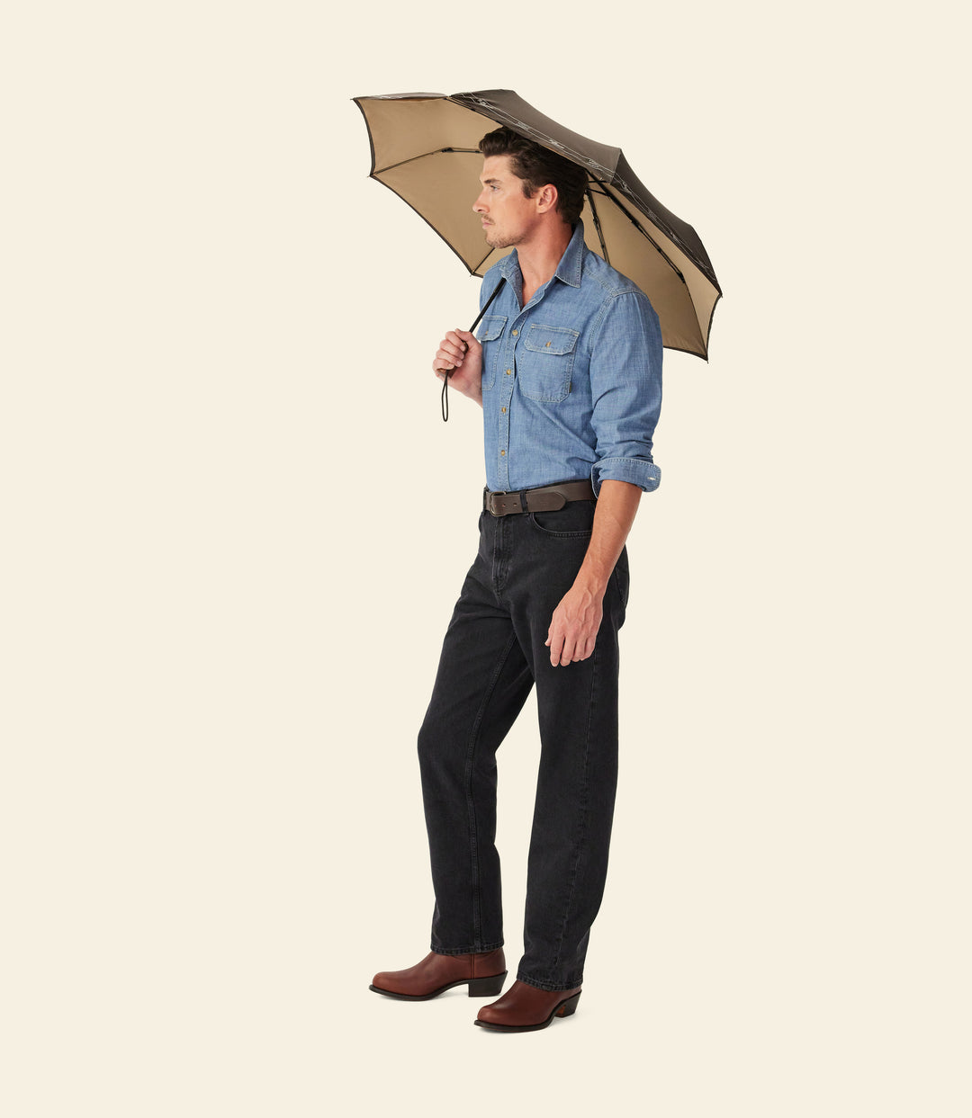 R.M.Williams Compact umbrella - Chestnut - view 2