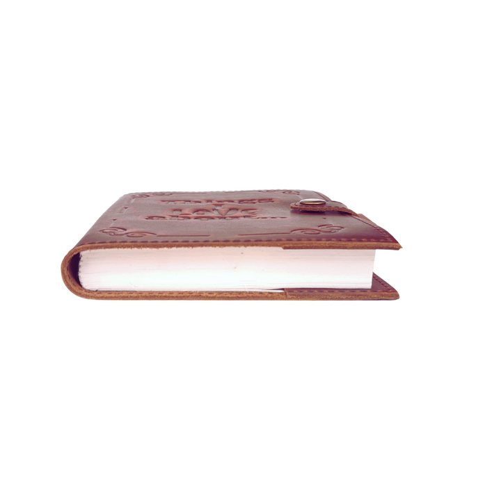 Indepal I Do Believe Tag Lock Leather Journal - Brown - image 3