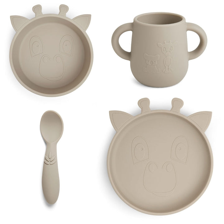 Nuuroo Lykke Silicone Dinner Set 4 Pack in Cobblestone - photo 1 of 3