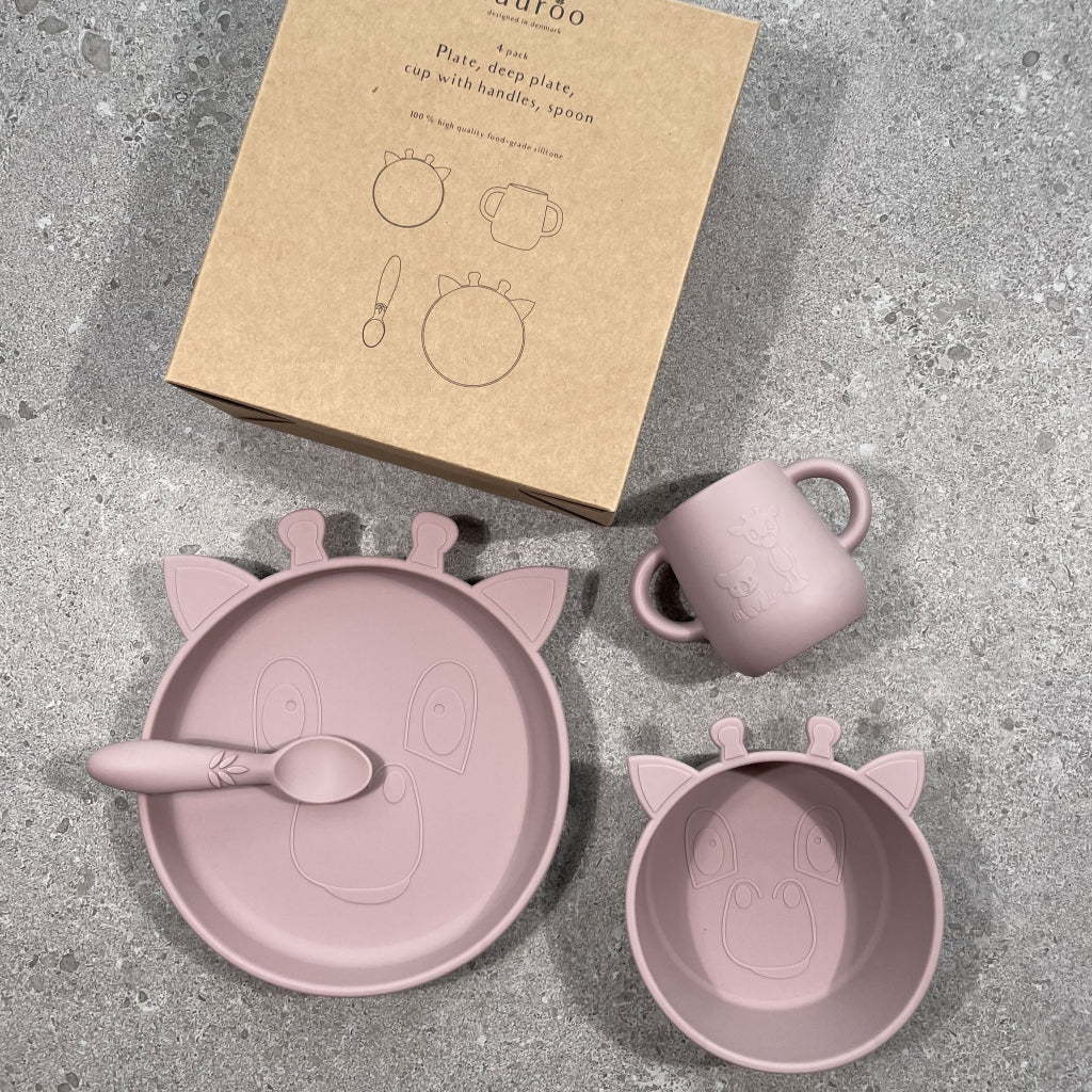 Nuuroo Lykke Silicone Dinner Set 4 Pack in Woodrose - photo 2 of 2