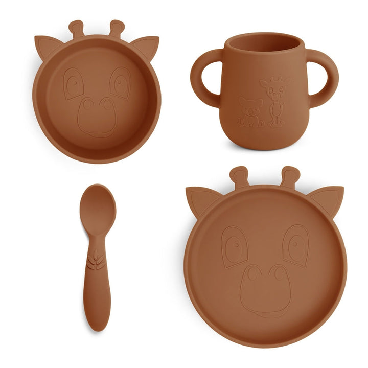 Nuuroo Lykke Silicone Dinner Set 4 Pack in Caramel Café - photo 1 of 3