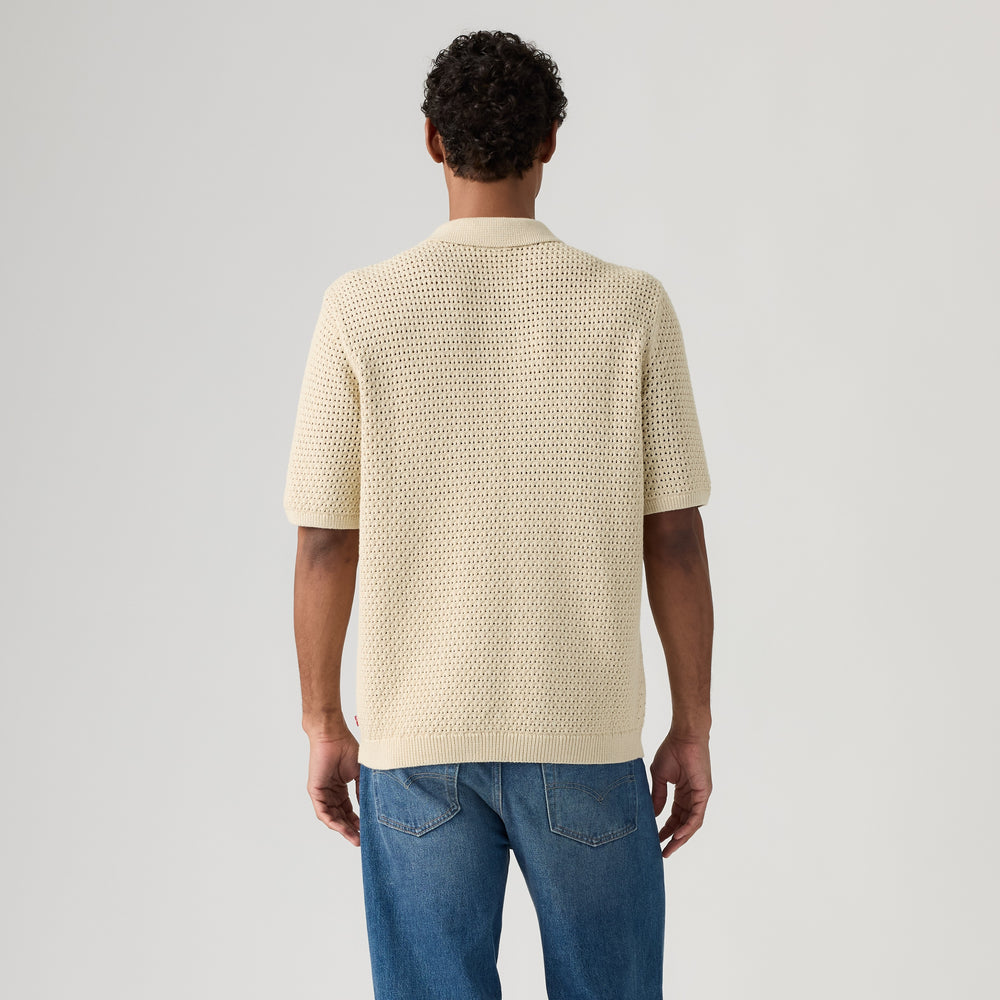 Levi's Dillon Open Collar Polo - Castle Wall - back view