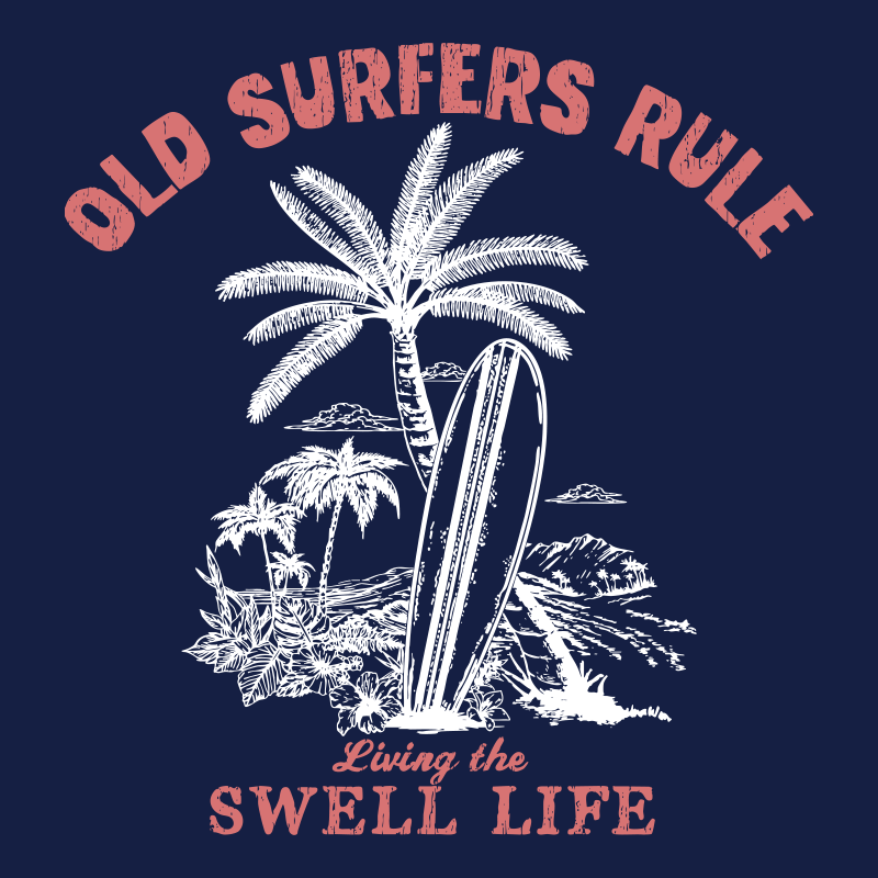 Old Guys Rule Old Surfers Rule - Navy - image 3