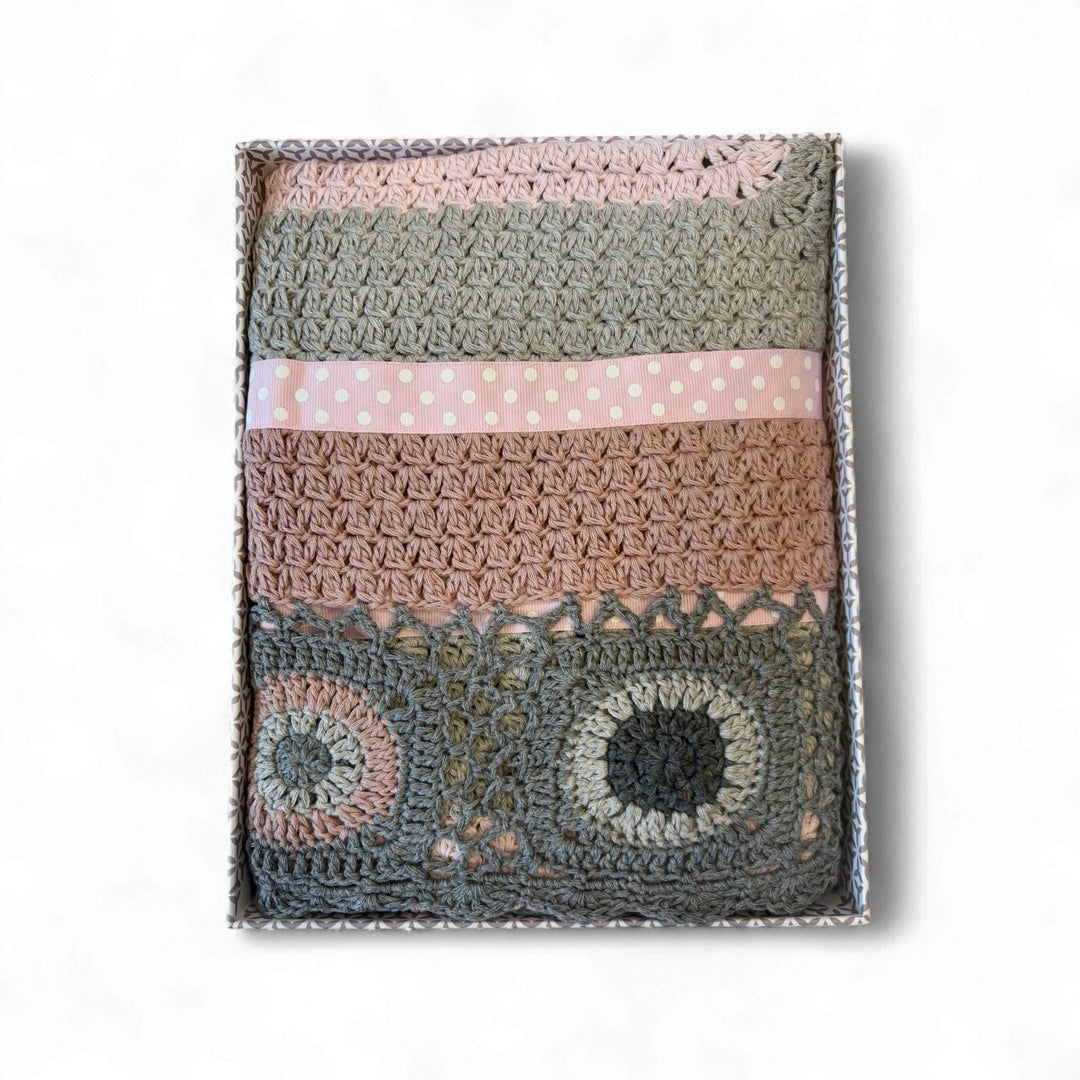 Hand Crochet Cot Blanket - Vintage Pink by and the little dog laughed - photo 3 of 6