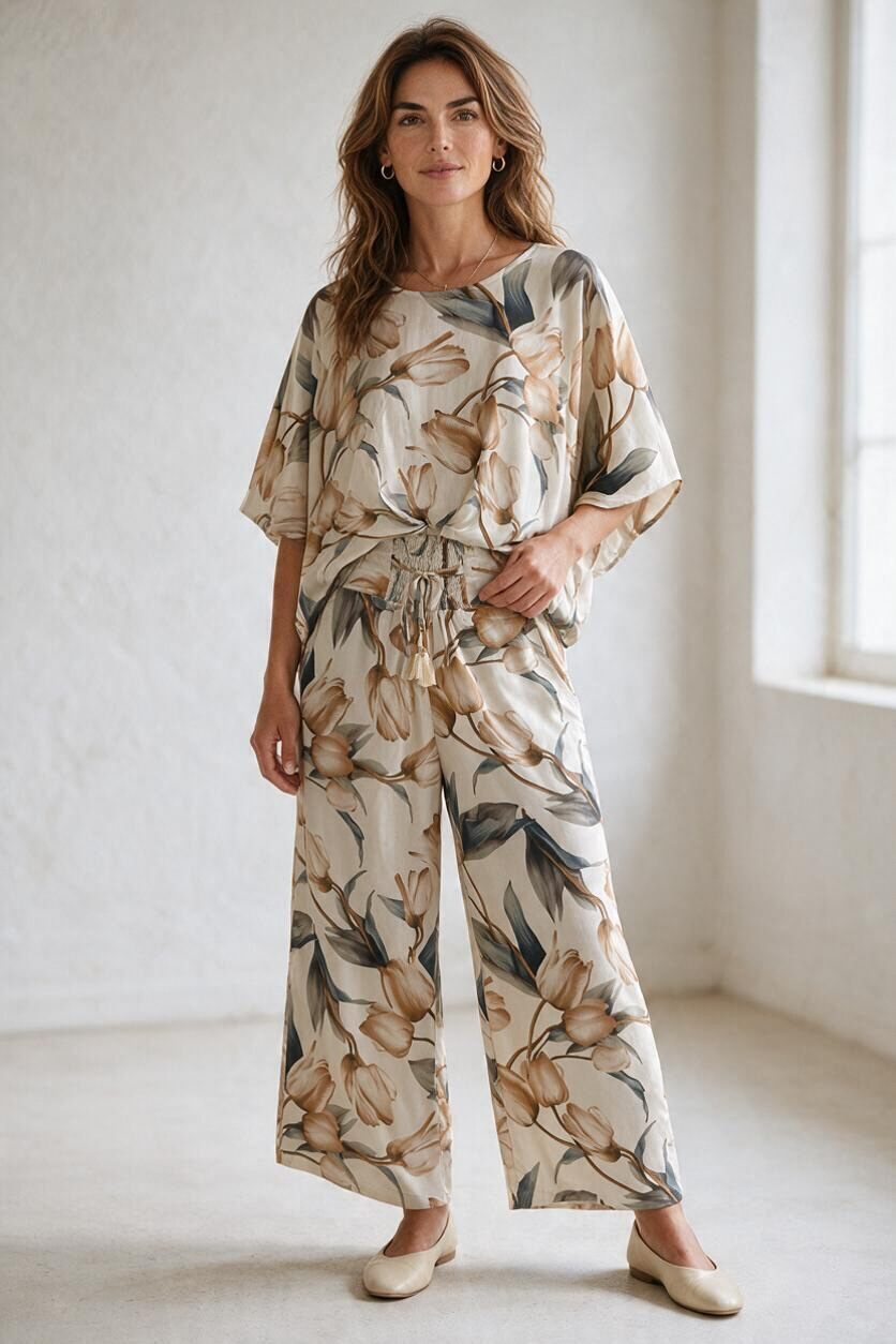 Mango Sunrise - Molly Top - Magnolia Print