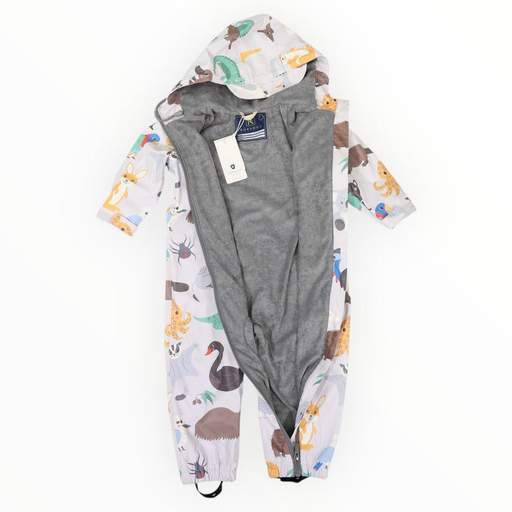 Korango - Australian Animal Printed Rainsuit - Grey