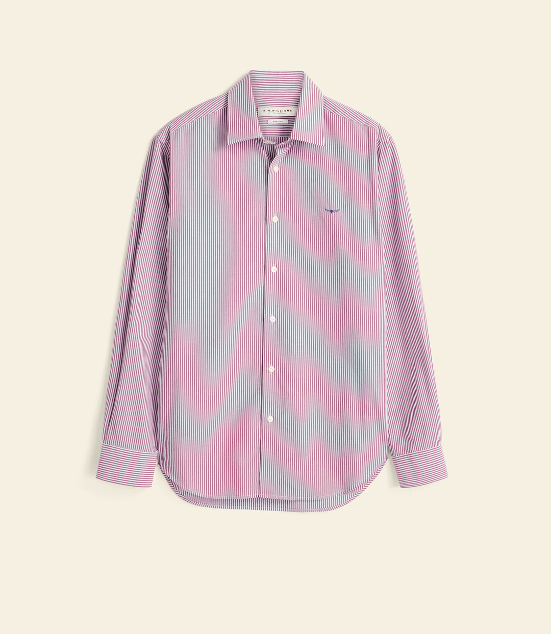R.M.Williams Sommers Poplin Stripe Shirt - Rust