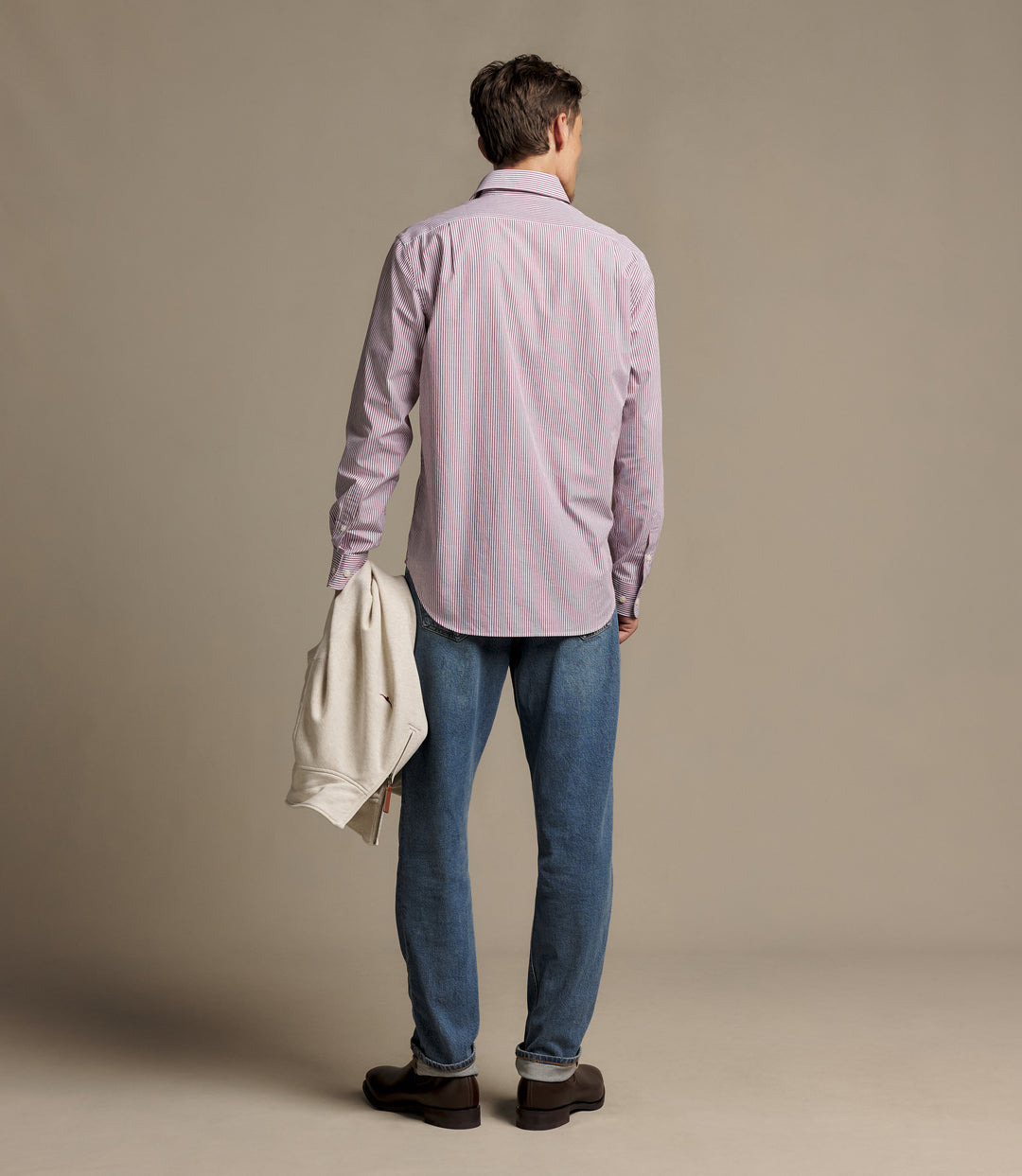 R.M.Williams Sommers Poplin Stripe Shirt - Rust
