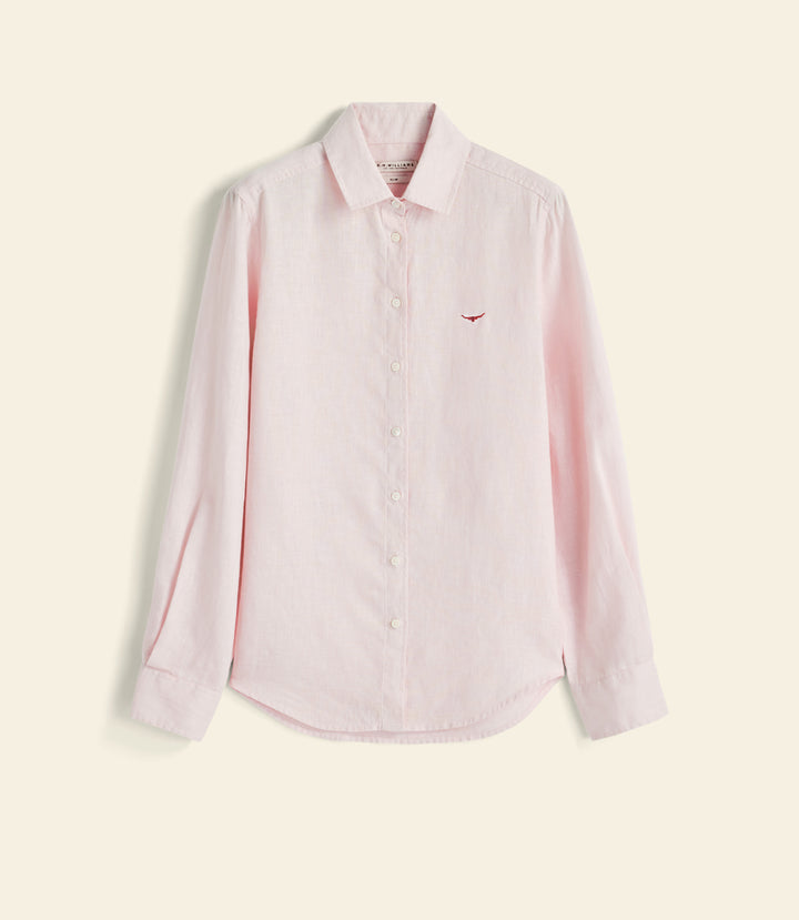 R.M.Williams Olney linen shirt - Pink