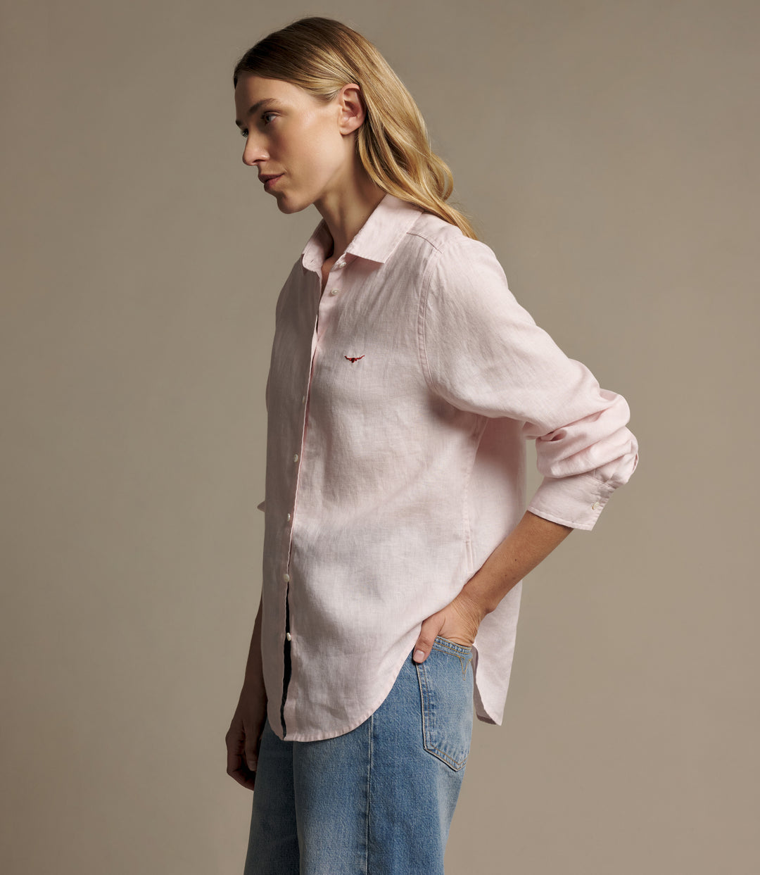 R.M.Williams Olney linen shirt - Pink - view 3