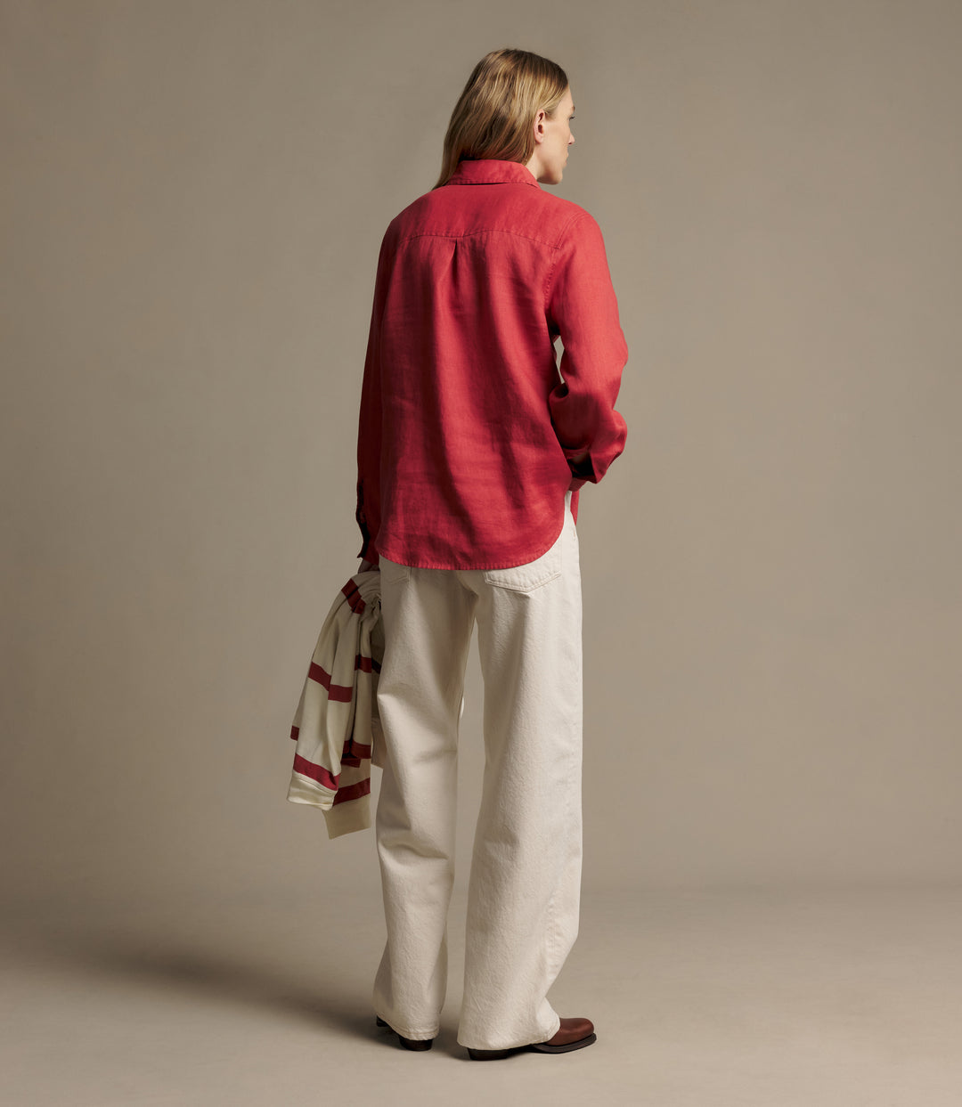 R.M.Williams Olney linen shirt - Scarlet - view 5