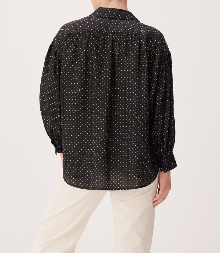 R.M.Williams Paris Printed Linen Shirt - Black Sand - view 2