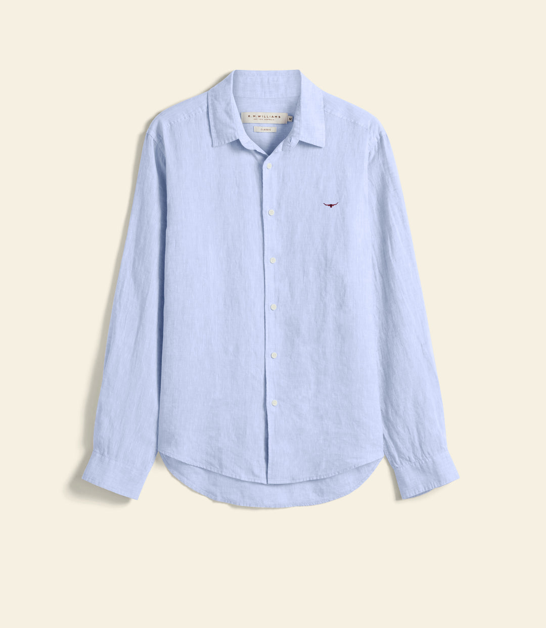 R.M.Williams Newman linen shirt - Sky Blue