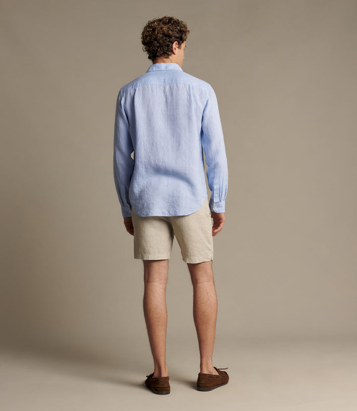 R.M.Williams Newman linen shirt - Sky Blue - view 5