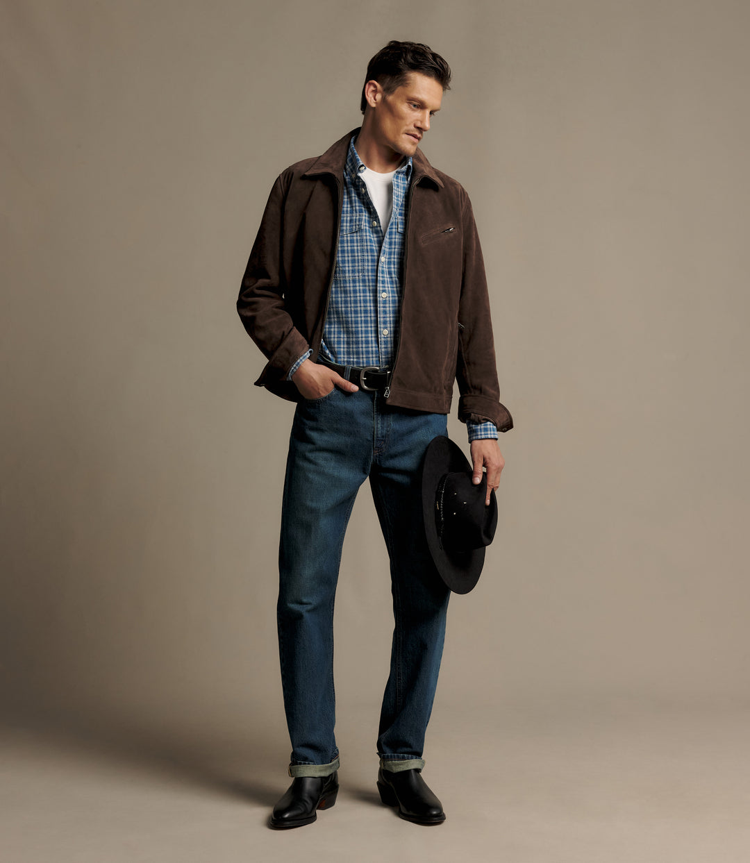 R.M.Williams Regent indigo check shirt - view 2