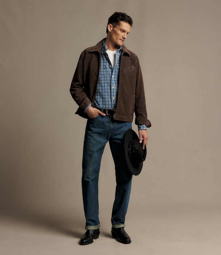 R.M.Williams Regent indigo check shirt - view 2