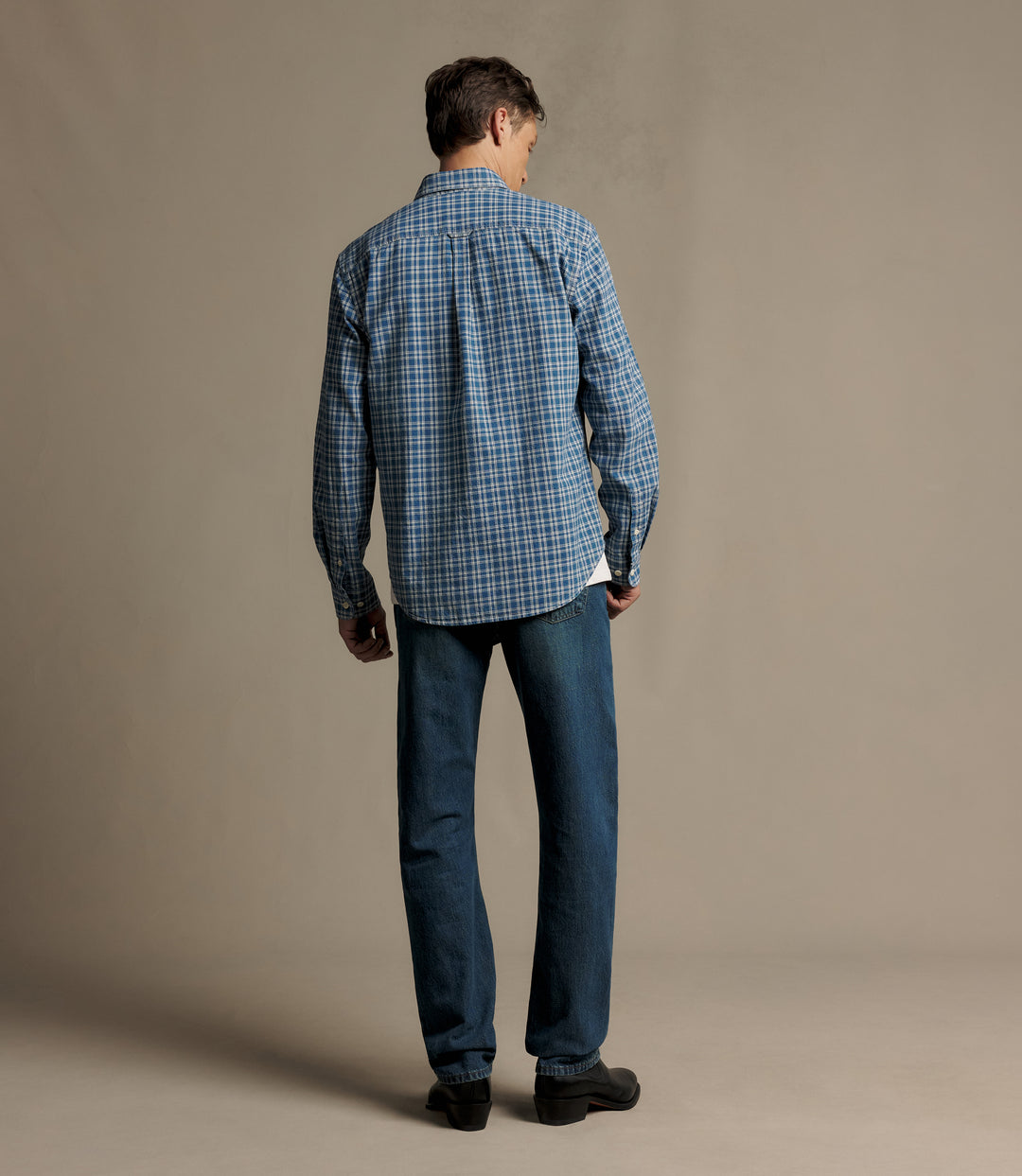 R.M.Williams Regent indigo check shirt - view 5