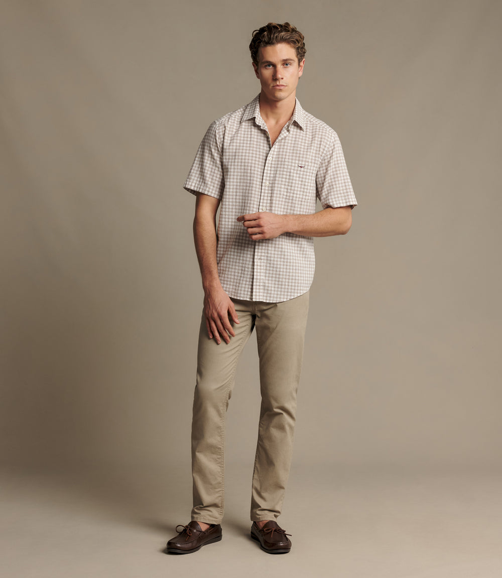 R.M.Williams Johnson check short sleeve shirt - Tan - view 2