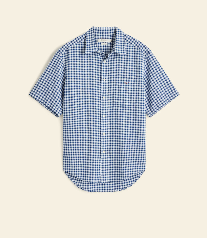 R.M.Williams Johnson check short sleeve shirt - Navy
