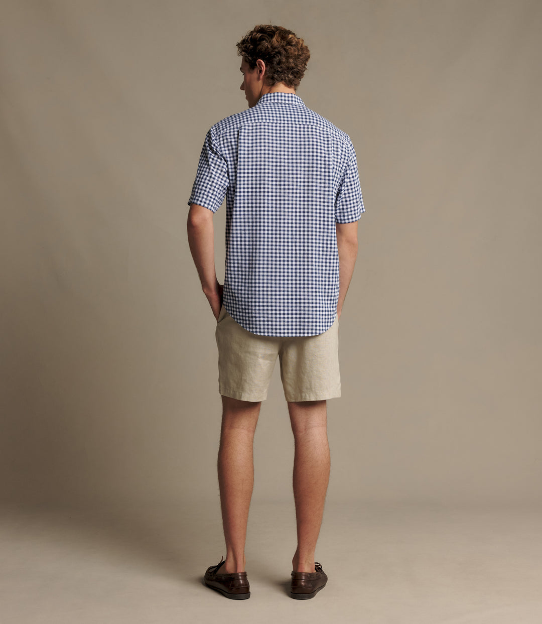 R.M.Williams Johnson check short sleeve shirt - Navy