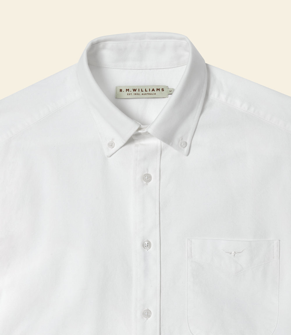 R.M.Williams Collins Oxford Shirt - White - view 2