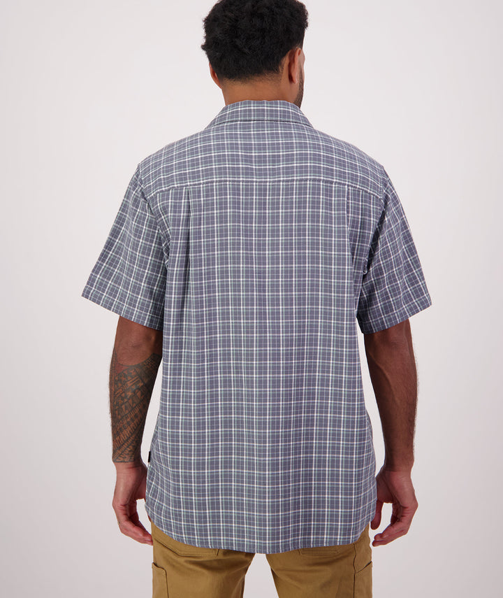 Swanndri Russell Shirt - Shadow/Seafoam Grid