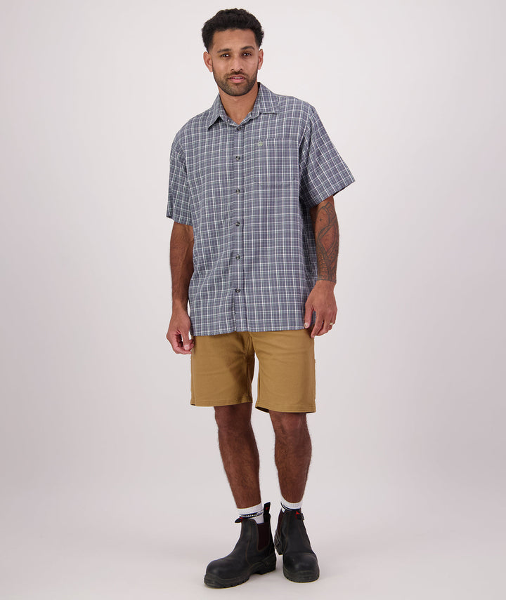Swanndri Russell Shirt - Shadow/Seafoam Grid