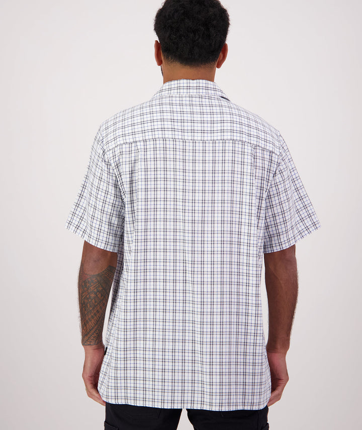 Swanndri Russell Shirt - White/Swanni Blue Grid