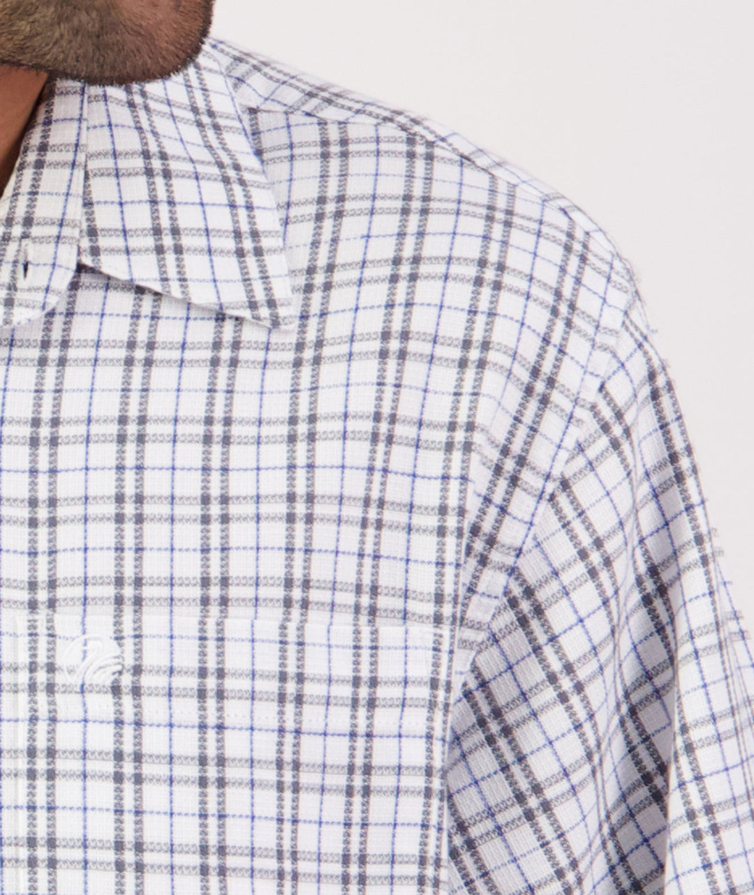 Swanndri Russell Shirt - White/Swanni Blue Grid