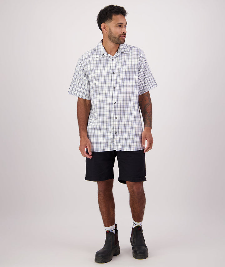 Swanndri Russell Shirt - White/Swanni Blue Grid