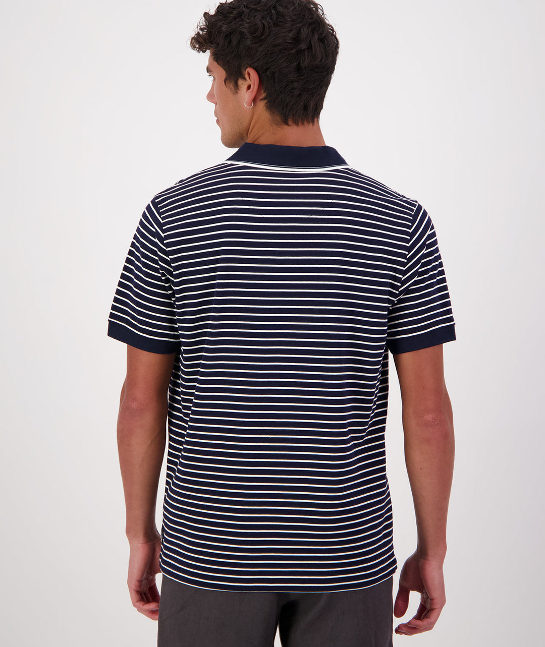 Swanndri - Carlisle Stripe Polo - Navy/White
