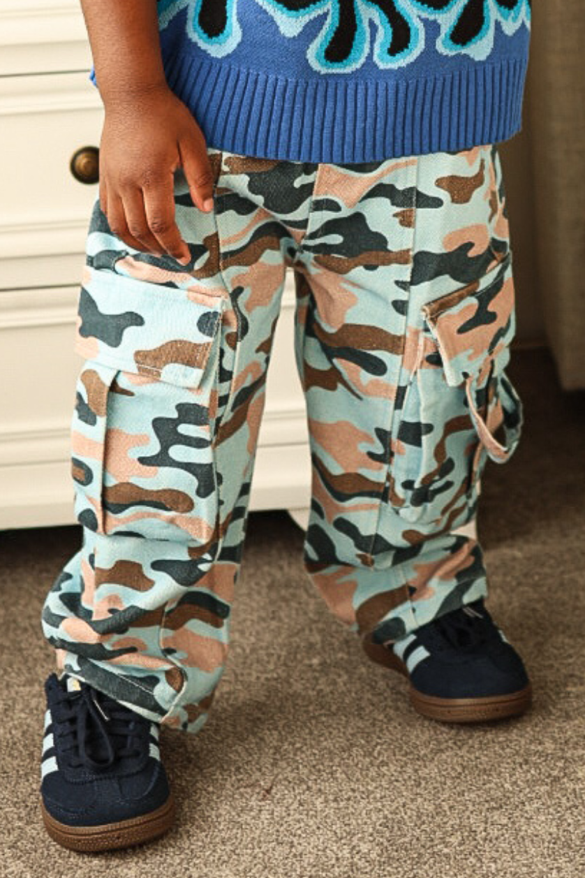 Poss &amp; Soss Camo Cargo Pant, Tide, view 6 of 11