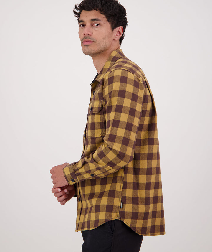 Swanndri - Taranaki Tailor Shirt - Espresso/Cashew