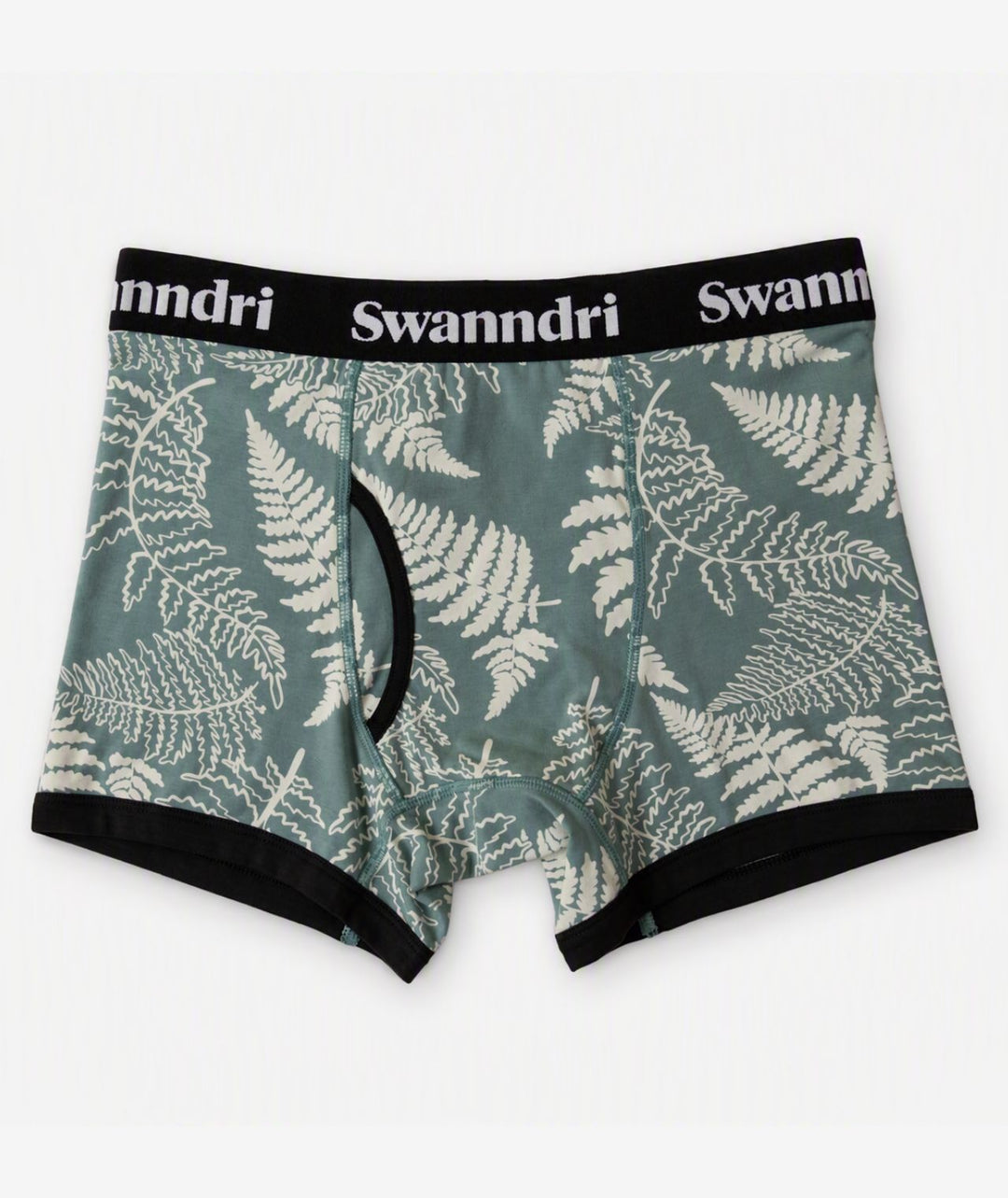 Swanndri Mens Underwear in Seafoam/Ecru, front