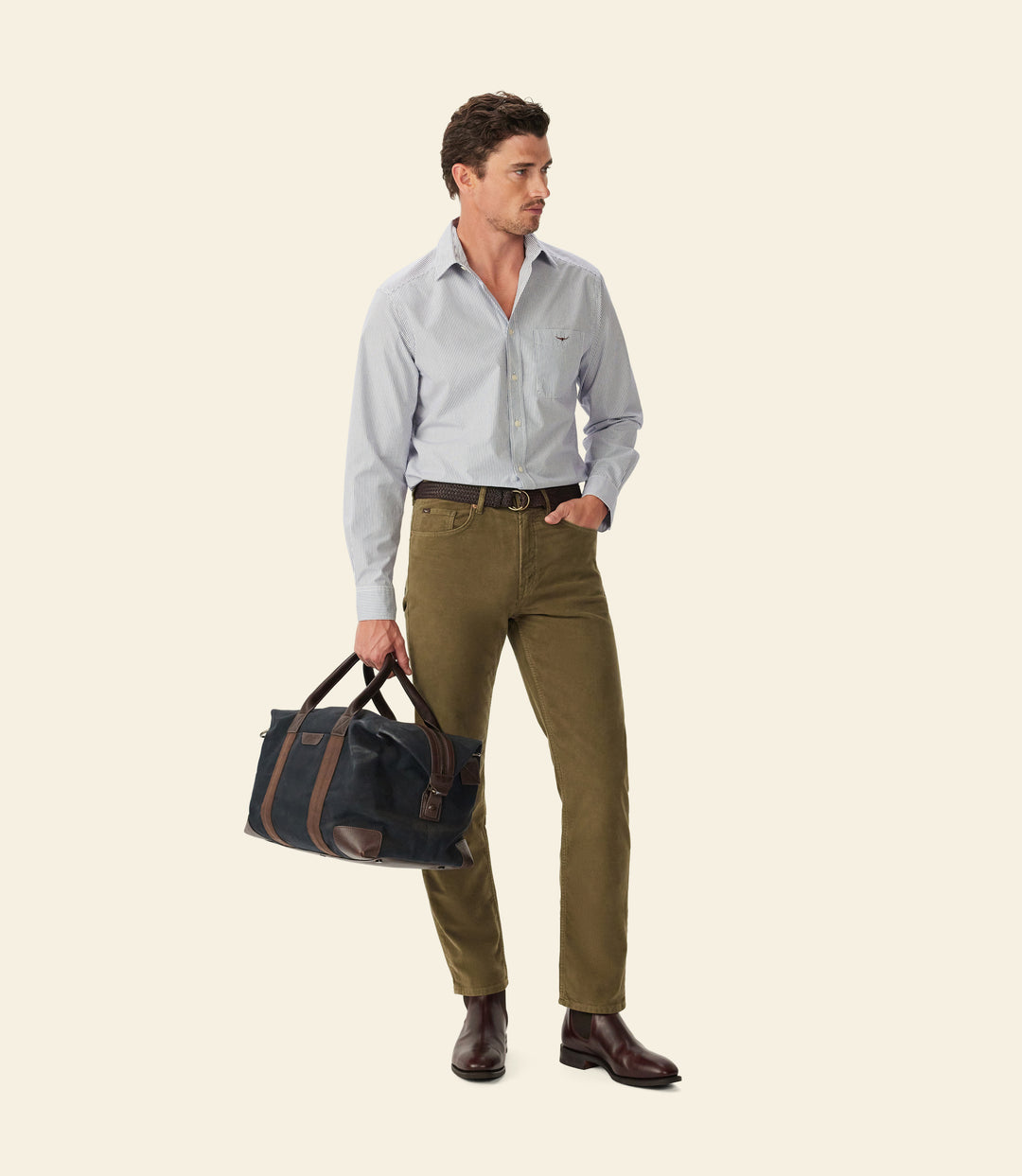 R.M.Williams Ramco Stretch Moleskin 5 Pocket - Sepia Tint - view 3