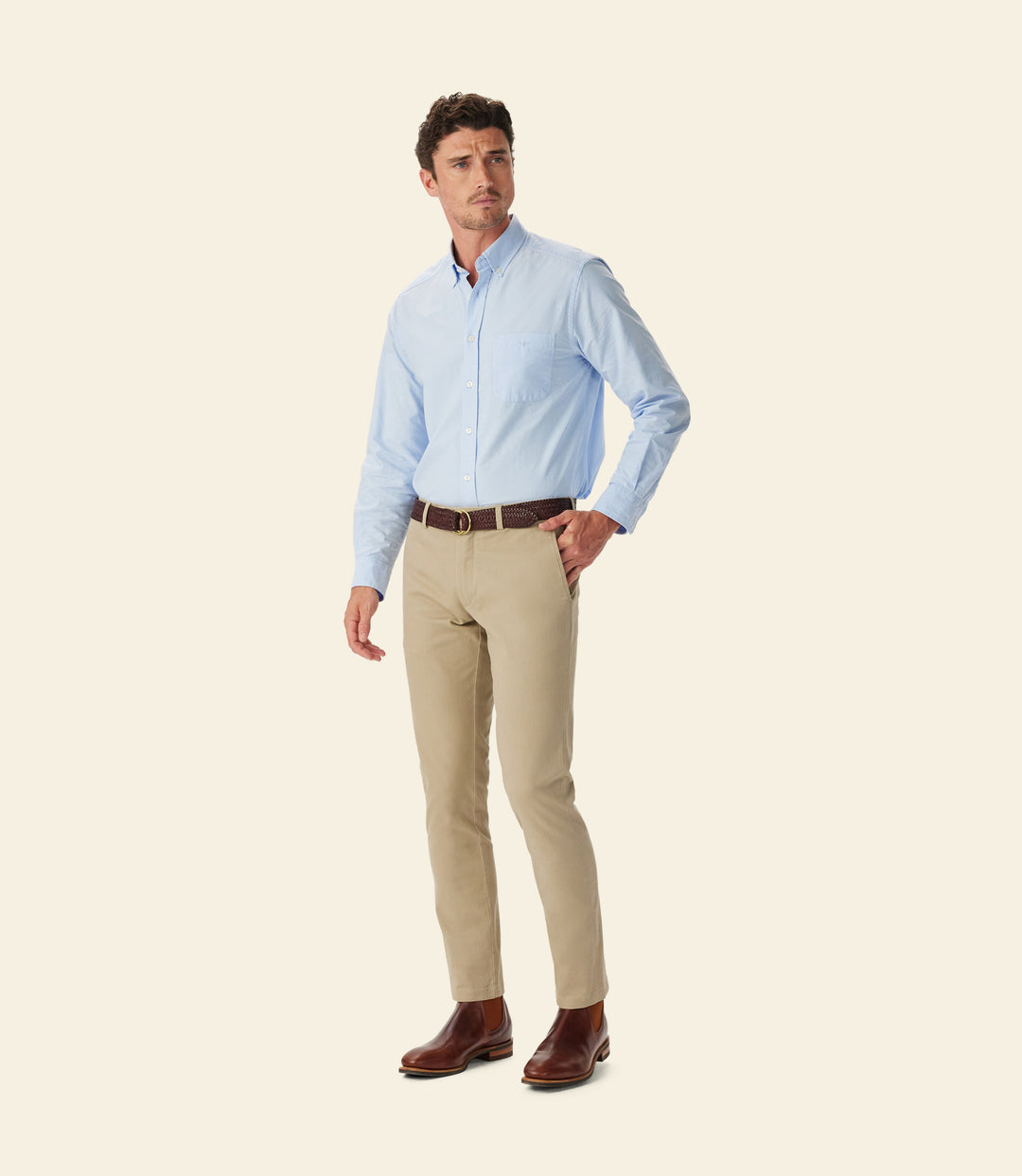 R.M.Williams Coolac Stretch Cotton Chino - Buckskin - view 3