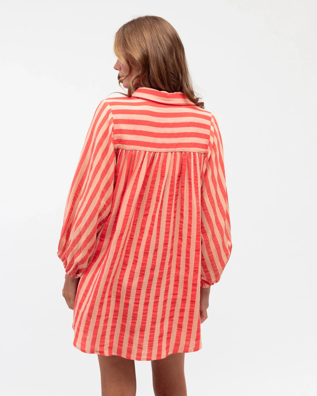 Ebby and I Pin Stripe Shirt - Pink Manderine - photo 4 of 4