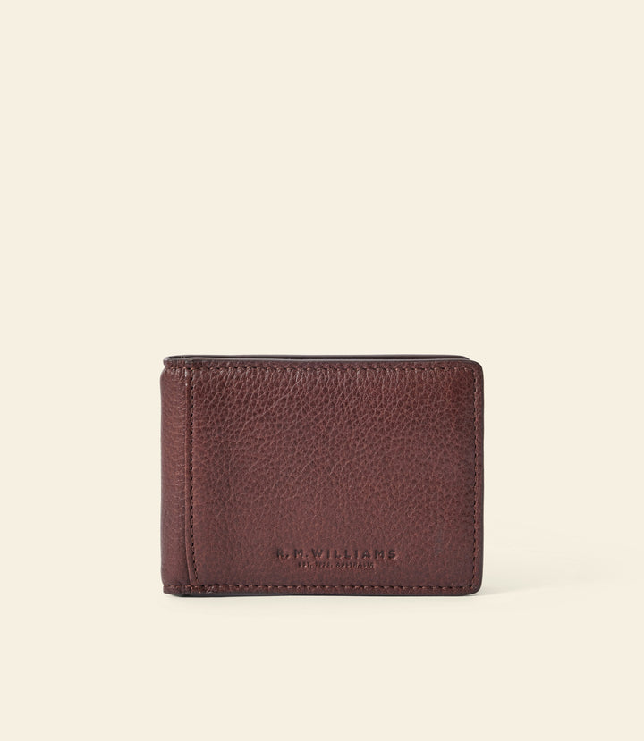 R.M.Williams Farrier bifold with money clip - Whiskey