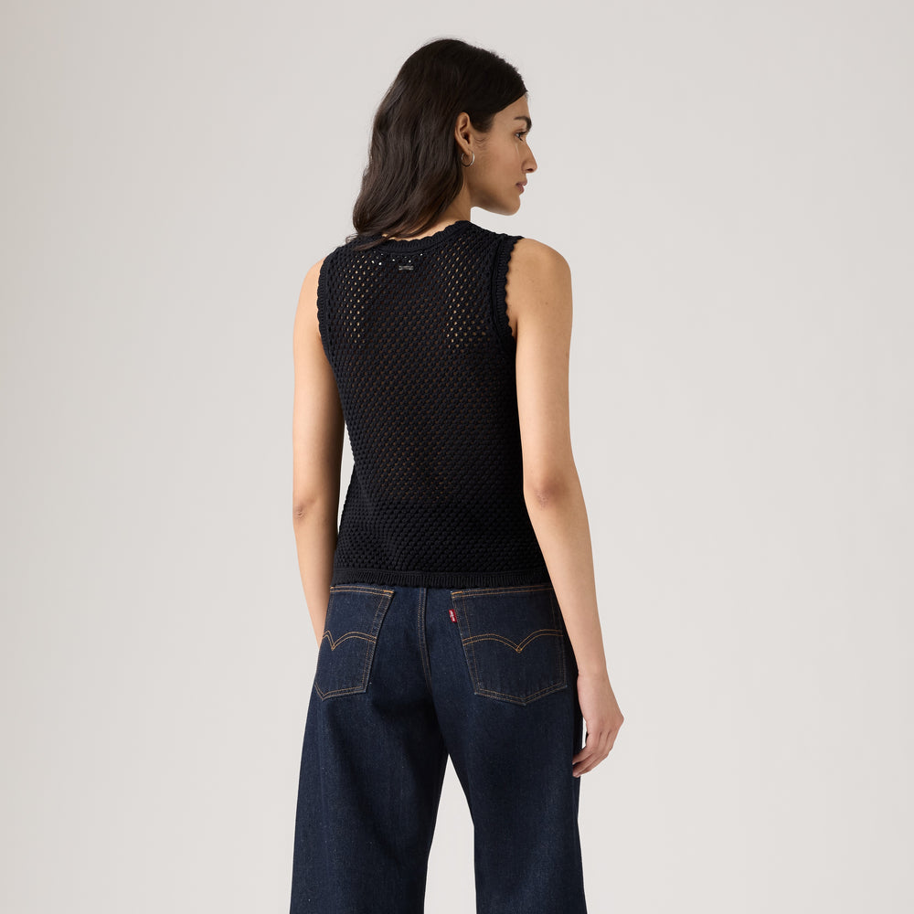 Levi's Adrienne Crochet Tank - Anthracite Night - back view