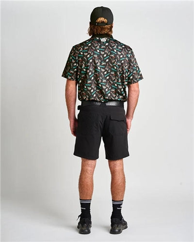 The Mad Hueys Hueys Golf | SS Polo - Black