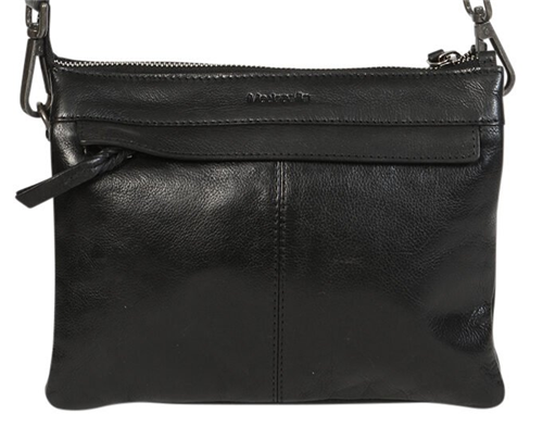 Modapelle - 3 Compartment Cross Body Bag With Extra Strap - Black