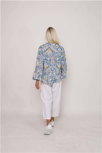 Carbon The Label - Perla Tiered Top - Denim Blue