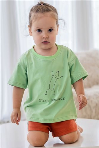 Poss &amp; Soss - Silly Sausage Tee - Matcha