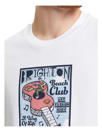 Ben Sherman - Boat Guitar Character T-Shirt - White