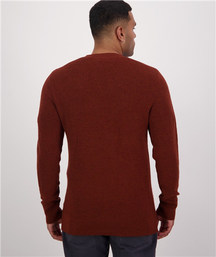 Swanndri Otahu River Crew Knit Wool Jumper - Merlot