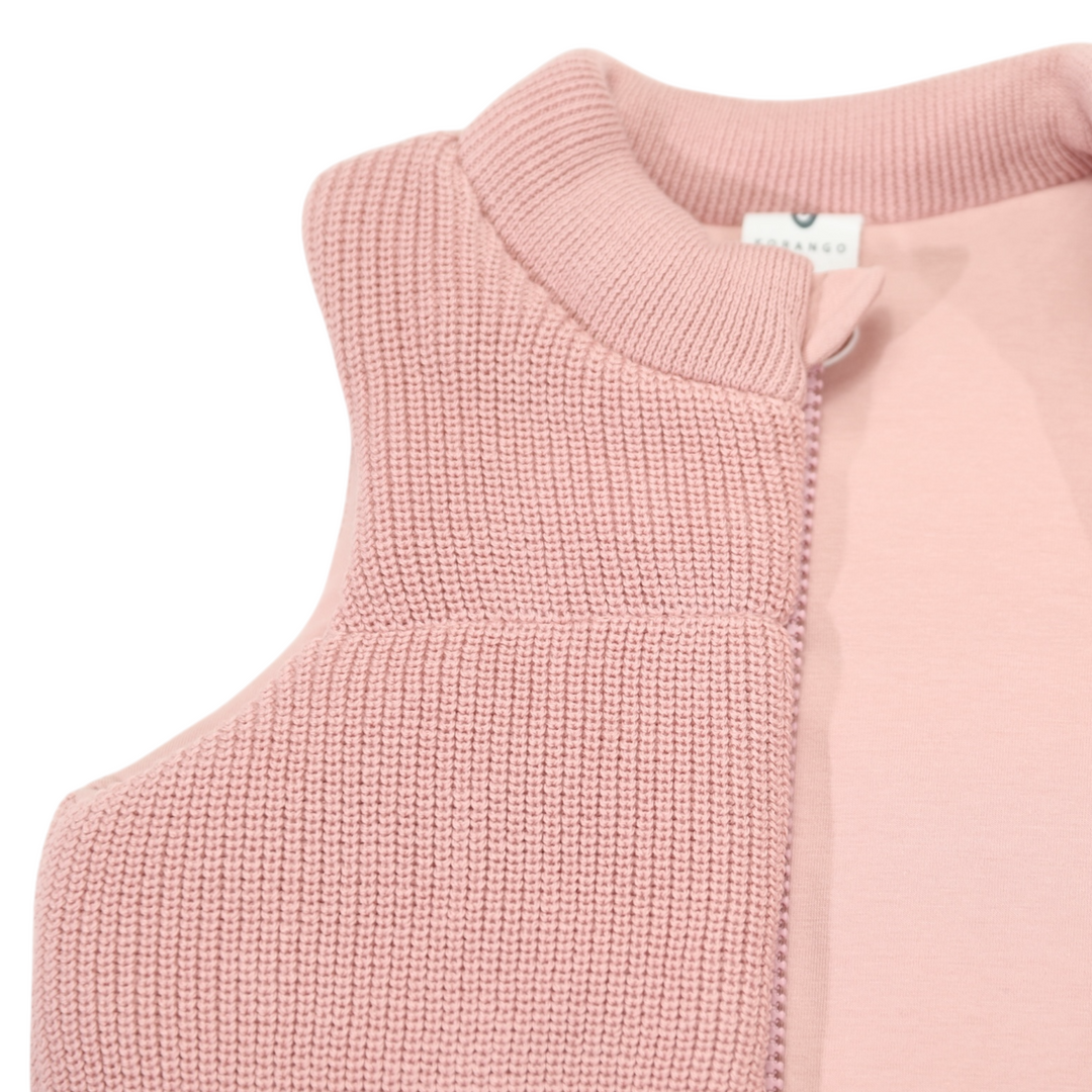 Korango - Lined Knit Vest - Dusty Pink