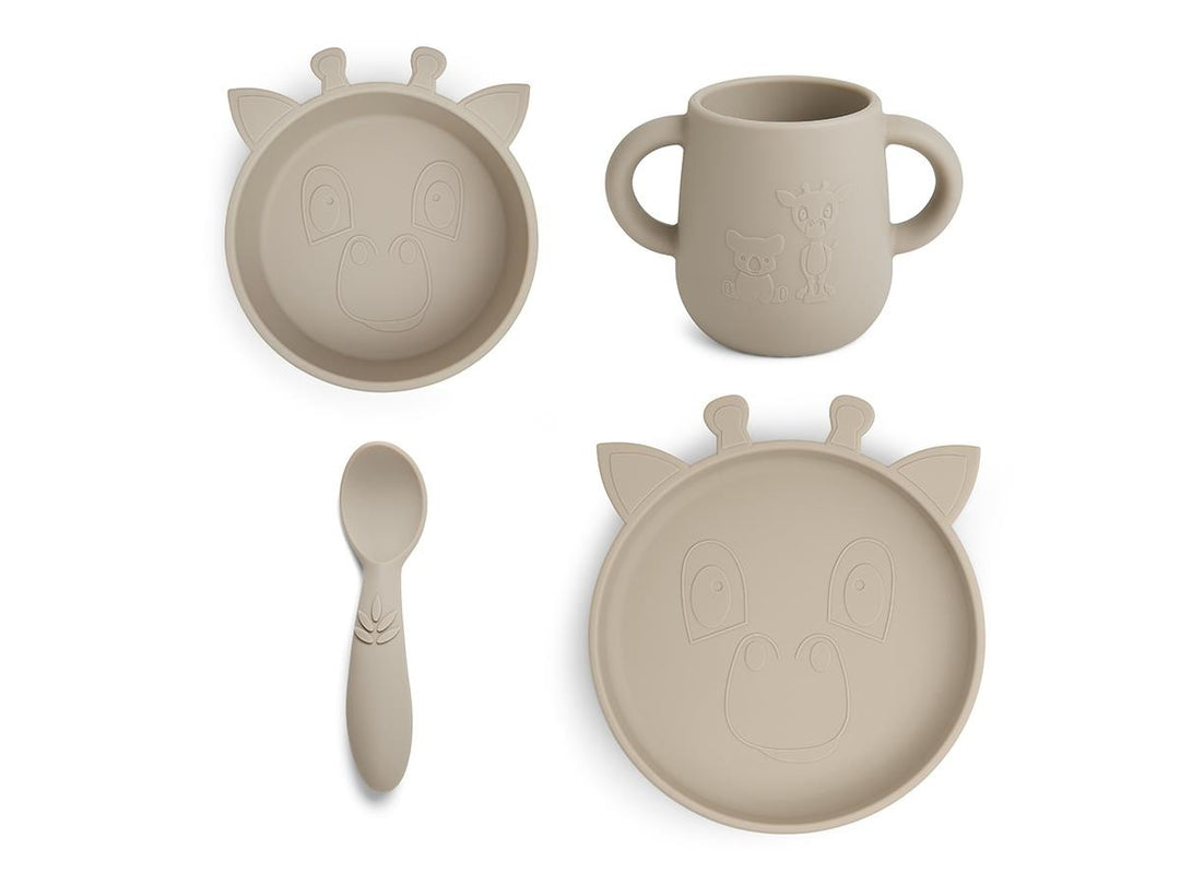 Nuuroo - Lykke Silicone Dinner Set - Cobblestone