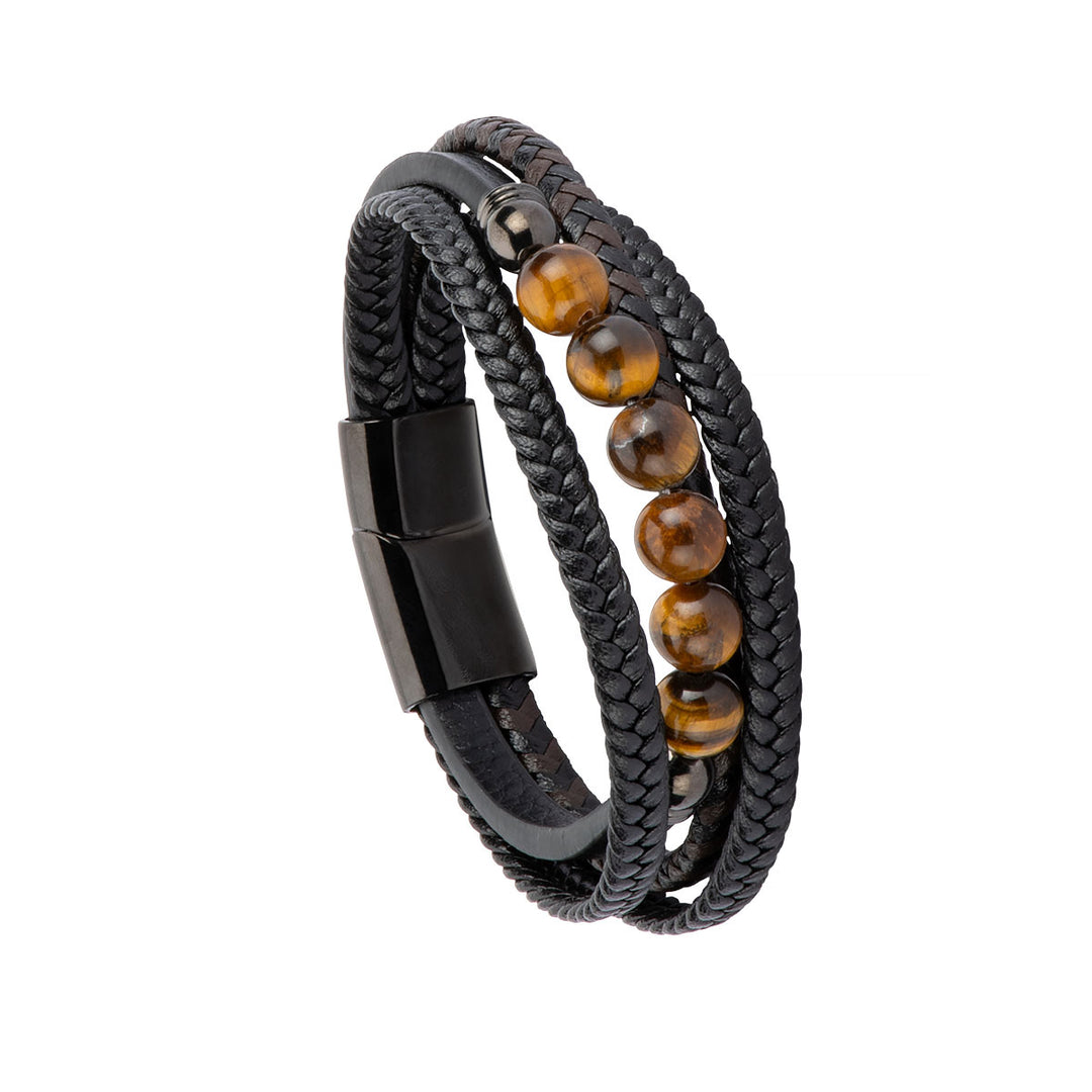 Avenel BILLY - GENUINE LEATHER BRACELET in VALOUR