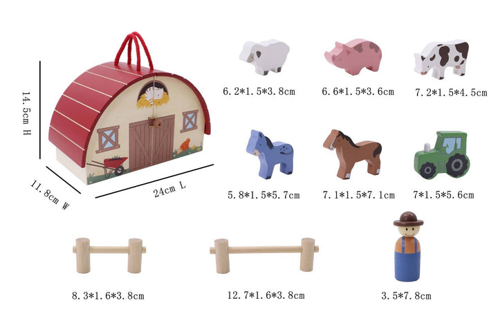ToysLink Wooden Farm Playset