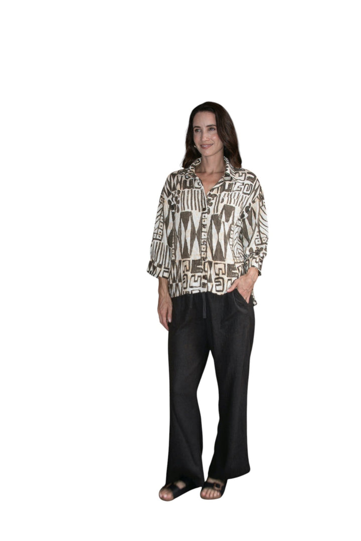 Carbon The Label - Sabine Shirt - Cream/Truffle